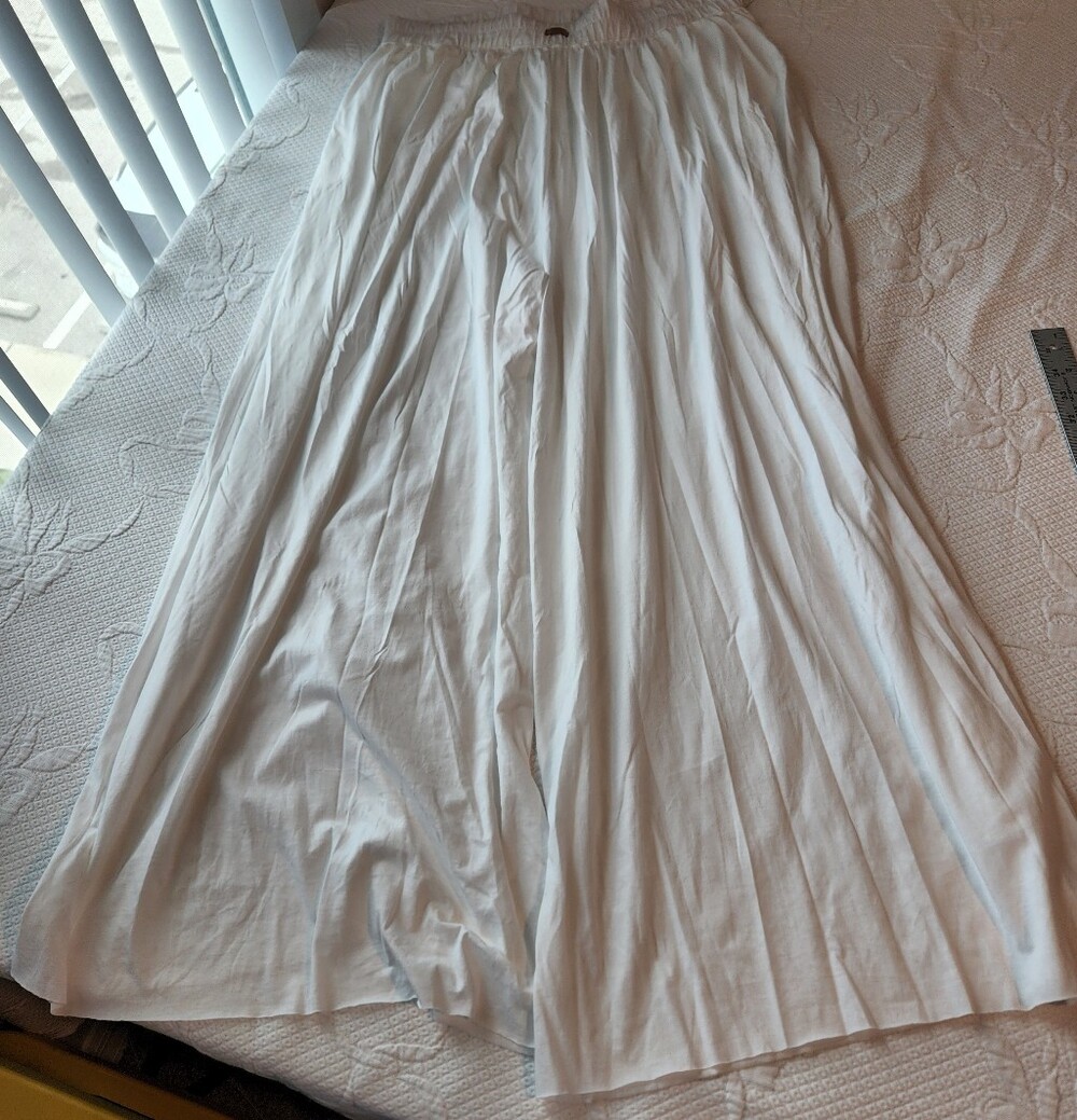 lunya White Pleated Maxi